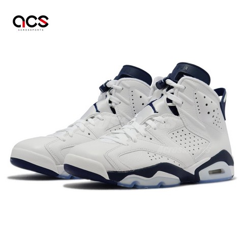 Nike喬丹鞋Air Jordan 6 Retro男鞋白午夜藍AJ6經典6代CT8529-141